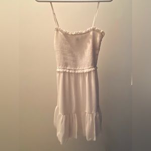 Aritzia Wilfred Tempest Sleeveless Mini Dress in Light Birch, Size S